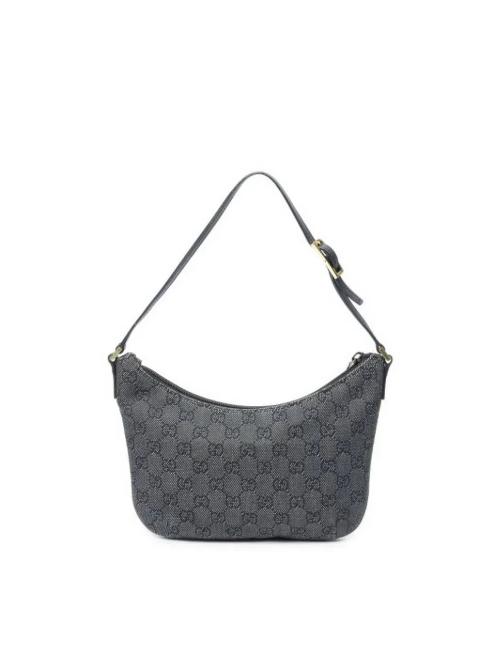 Gucci Pochette Hobo Black GG Denim Canvas